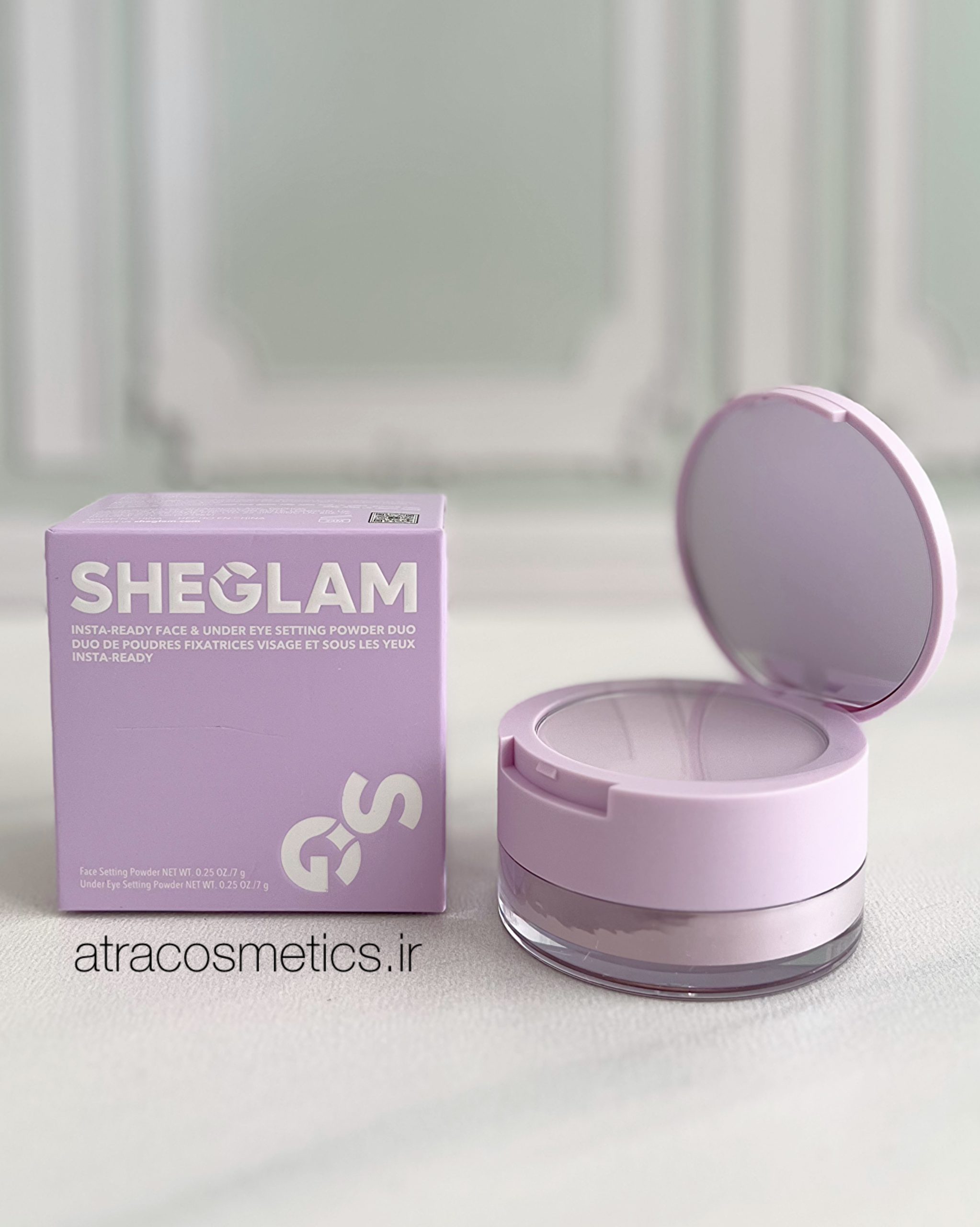 پودر فیکس شیگلم صورتی و بنفشSHEGLAM Insta-Ready